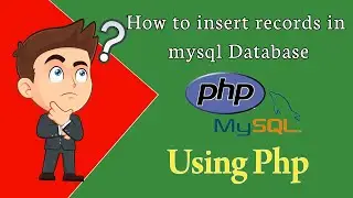 How to insert records in database using php mysql | By using phpmyadmin