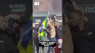 Charles Oliveira & Mateusz Gamrot Staredown in Rio de Janeiro 🇧🇷 | Sports Illustrated