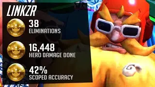 Linkzr Pro Torbjorn and Hanzo gameplay! [ Overwatch Season 29 Top 500 ]