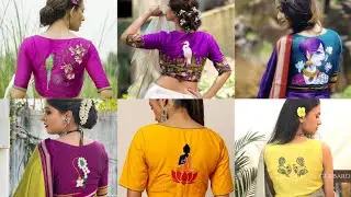 Trending hand painting blouse designs/painting blouse/fabric painting ideas