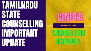 ROUND 1 COUNSELLING SCHEDULE FOR GENERAL CATEGORY - PDF AVAILABLE IN TELEGRAM CHANNEL