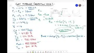 Combined Cycle and Regenerative Cycle Gas Turbine Efficiencies
