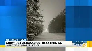 PHOTOS & VIDEOS: Winter storm brings snow across southeastern NC