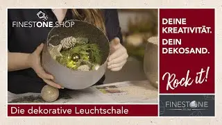 DIY dekorative Leuchtschale mit FinestOne Dekosand