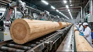 Inside The Factory | How Massive Logs Are Transformed into Fire-Proof Structural Columns at High