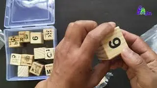 Mini Small Wooden Wood  Alphabet Letter Number With Storage Box