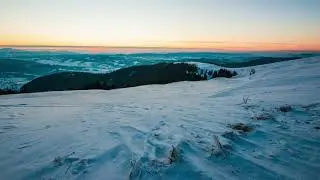 sunset in the snow time lapse Nocopyright