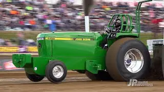 Tractor Pulling 2022: Super Farm Tractors pulling at the 300 Raceway Nationals in Farley IA - Sat