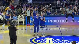 Jimmy Butler sings Shaboozey, Alex Toohey sings Wonderwall & more! || Warriors Open Practice 2025