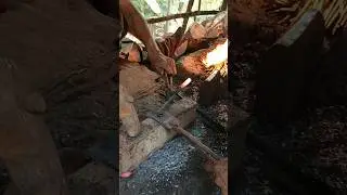 forging# Steel Under Fire -Hard work in✅💯⚒️Every Strike !#shorts #extremehardwork✅🔨#satisfying🗡️
