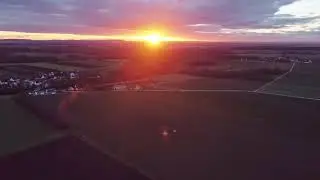 Sonnenuntergang beim Feldkreuz Heblesricht