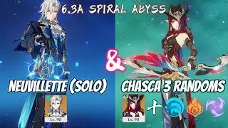 Solo Neuvillette & Chasca + 3 randoms | Spiral Abyss 12 | 6.3 Genshin Impact
