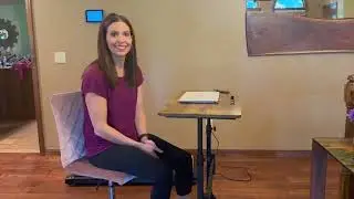 Small Standing Desk Adjustable Height, Mobile Stand Up Desk with Wheels, 32 In Portable Rolling Desk