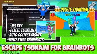 Скрипт Escape Tsunami For Brainrots 🔥 Автоматическая кража, устранение цунами и автоматическое за...