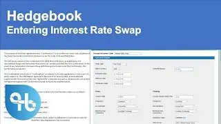 How to enter a Interest Rate Swap in Hedgebook
