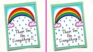 Easy Thank you Card Idea | Handmade Thanks Giving Card | DIY card ideas | Greeting Card