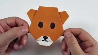 How to make origami BEAR face