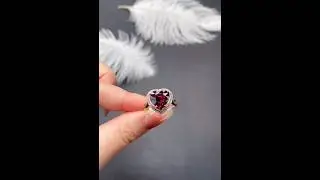 Elegant Heart shape Gemstone Ring #viralvideo #gemquality #gemstone #jewellerydesign