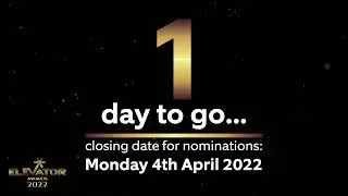 2022 Elevator Awards - 1 day to go