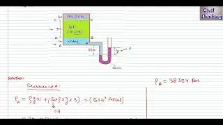 2: U-tube Manometer solved example problem