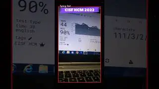 CISF HCM Typing Test on MonkeyType #shorts #typing