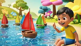 Five Little Toy Boats Floating Along | Nursery Rhymes for Kids & Baby Songs