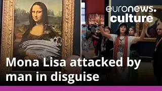 Watch: Man disguised as 'old woman' attacks Mona Lisa with cake