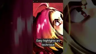 How to draw hair highlights + FREE BRUSHES #digitalart #arttutorial #procreate