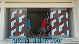 CARA PASANG pintu sliding menikung/pintu Henderson motif 3d