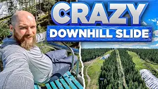 Crazy Downhill slide in Finland Lapland - Summer Bobsleigh
