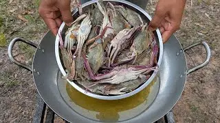Tasty Deep Fried Crab Recipe | Crispy Crab Cooking and Eating