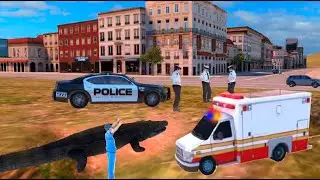 #Animal Ambulance Game Simulator Emergency Rescue: Police Rescue Crocodile by Car Crash