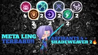 🔥 META LING PALING OP!! Combo Aspirants 4 + Shadeweaver 2 AUTO WIN!! | Magic Chess Go Go
