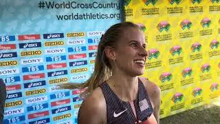 Карисса Швайцер после того, как заняла 17-е место на чемпионате мира по кроссу 2026 года.