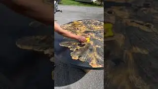 Buckeye Burl Epoxy Resin Live Edge Table #shorts #youtubeshorts
