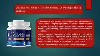 Unveiling the Future of Health  Biolean   A Paradigm Shift in Wellness