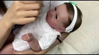 Papusa din silicon, imita trasaturile reale ale unui bebelus, jucarie pentru fete, materiale non tox