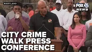 Governor Wes Moore and Mayor Brandon Scott hold a press conference
