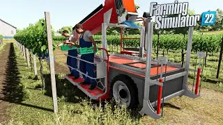 СБОР ВИНОГРАДА | Мод старой техники и анимированного ручного управления для Farming Simulator 22
