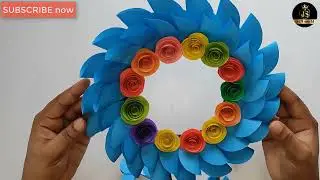 Beautiful wall hanging Crafts / Paper Crafts For Home Decoration / Paper flowers wall hanging Ideas