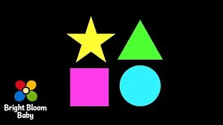 High Contrast Baby Sensory | Neon Moving Shapes on Black | 60 Minute Loop