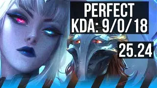 MORGANA vs VIKTOR (MID) | Perfect KDA: 9/0/18, 32K damage | KR Master | 25.24