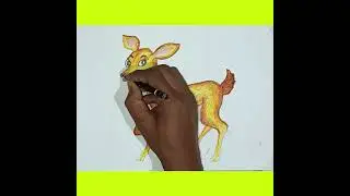 Easy oil pastel Deer drawing for kids//how to draw deer.
