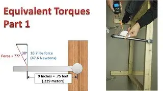 Find Equivalent Force Needed to Pull Torque Wrench At Angle Verse No Angle