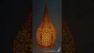 3D paper lantern svg template with mandala ornament (made with Cricut Explore Air 2)