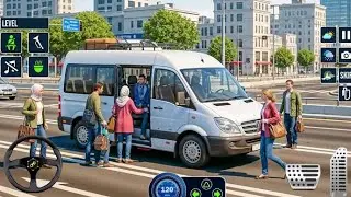 Mini Bus Driving Game 3D - US Van Simulator Gameplay - Mini Coach Bus Driving 2026