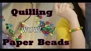 Paper QUILLING - Paper Beads Tutorial + Paper Jewelry| Ma'am Con