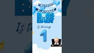 The Boss Baby Theme Birthday Invitation Video ❤️#birthdayinvitationcard #babybirthdayinvite