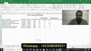 Exp25_Excel_Ch01_CumulativeAssessment_Training | Exp25 Excel Ch01 CumulativeAssessment Training