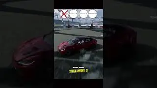 Tesla Jump and Brake Test Beamng  #beamngdrive #crashdrive #foryou #beamng #tesla #test #fun